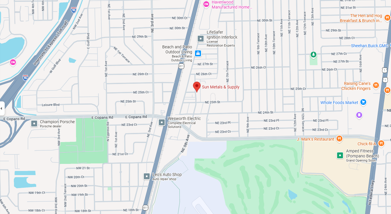 Map to Sun Metals & Supply